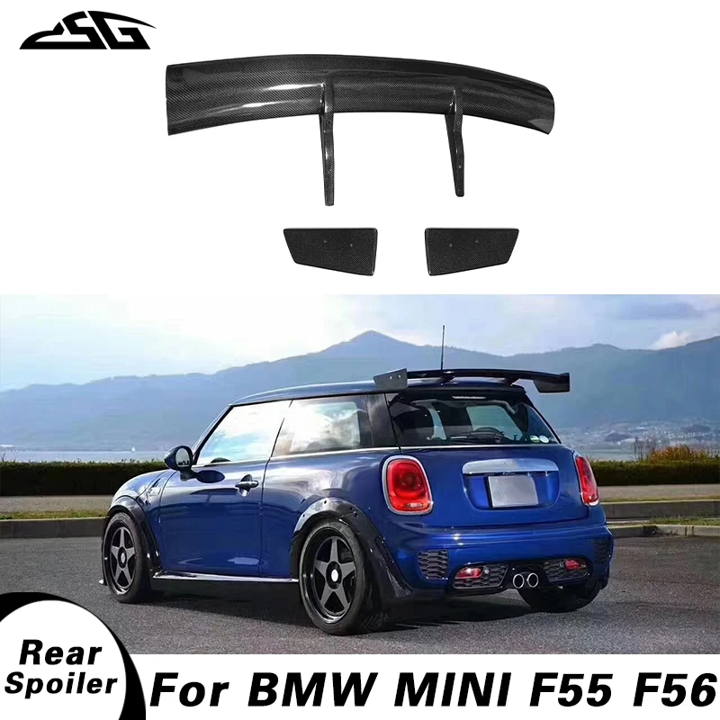 Carbon Fiber Rear Trunk Spoiler Guide Wing Lip Rear Wing For BMW Mini F55 F56 Car Tail Wing Trunk Lid Upgrade