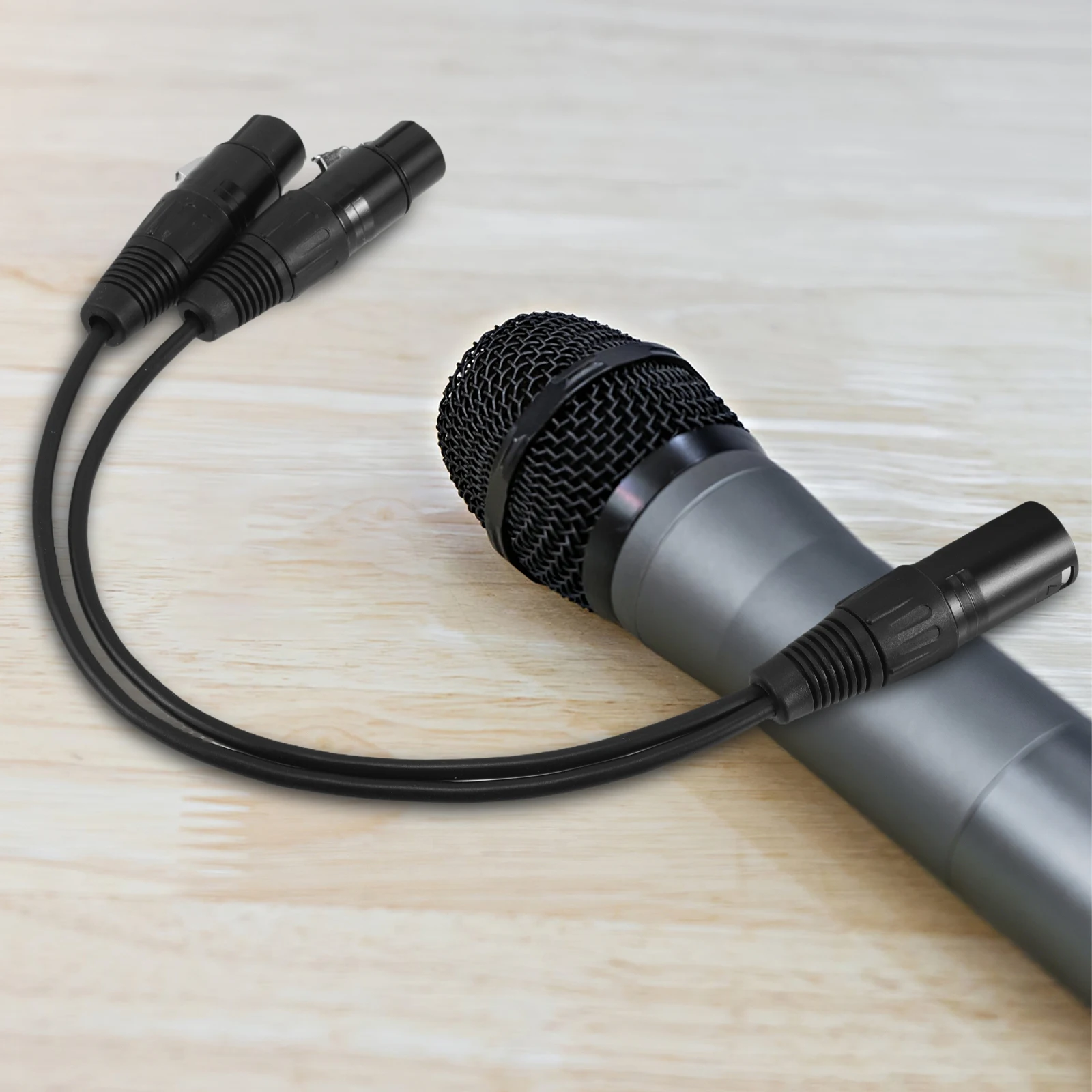 

2 Pcs Audio Cable Mixer Balanced Mic Splitter Cord Male to Female Microphone Copper Extension