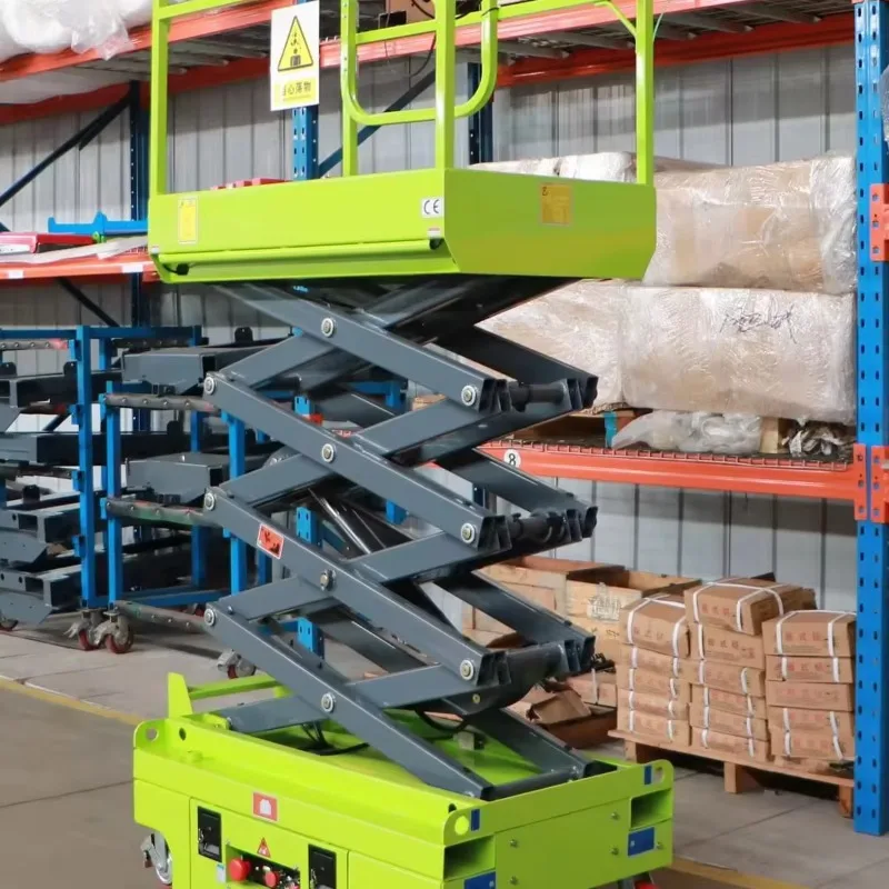 Safe Certification Automatic Outdoor Aerial Work Platform 300kg 6m Scissor Lift Fully Automatic Wheel Lift Platform