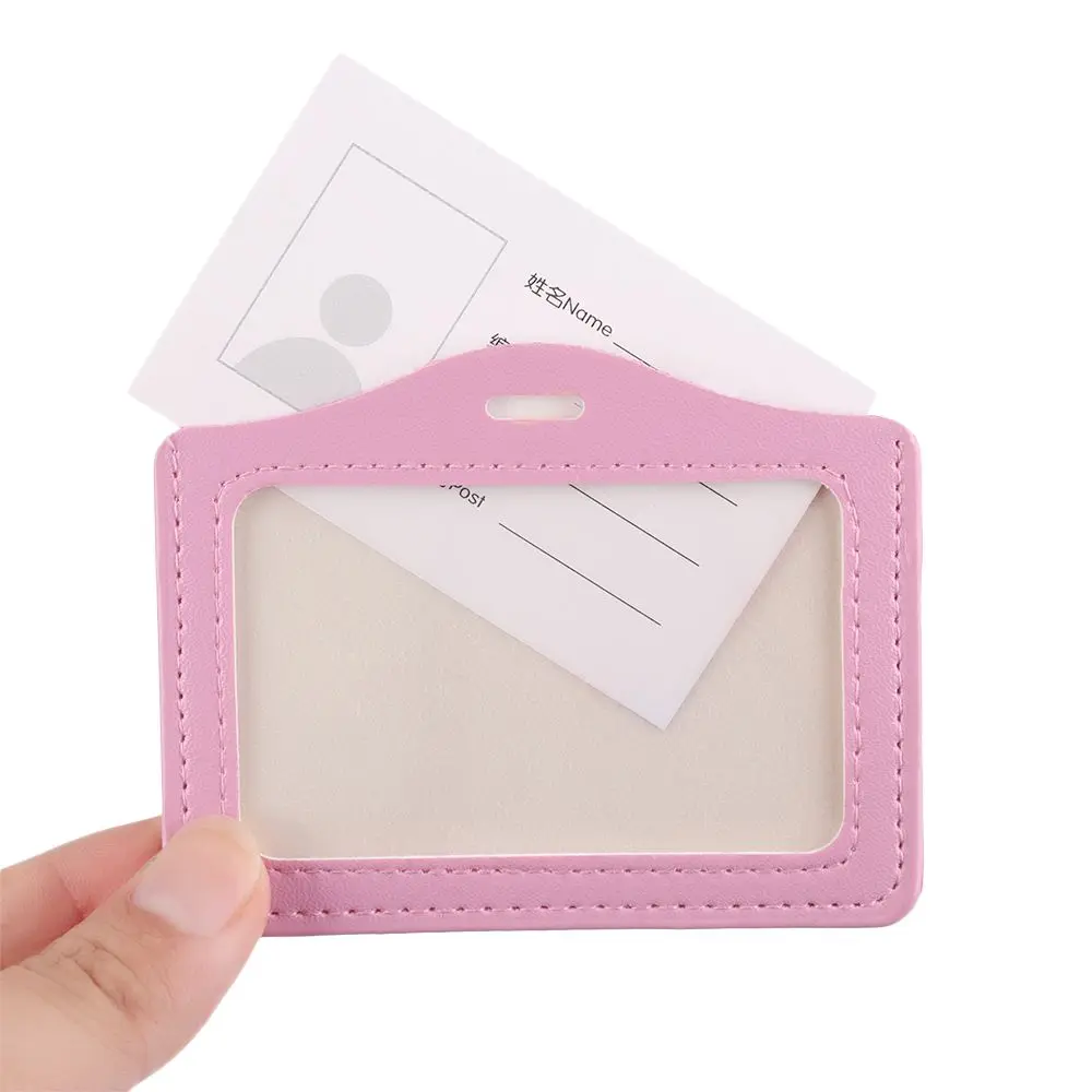 Multicolor Card Holders With Lanyard PU Bank Card Name Credit Card Holders Neck Strap Card Protective Shell Bus ID Holders