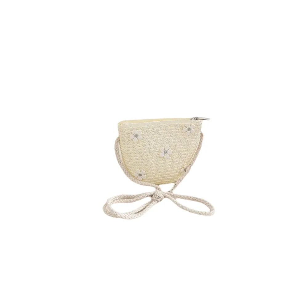

Cute Flower Children Beach Hats Sun Protection Sunshade Wide Brim Straw Hat Lace Straw Cap