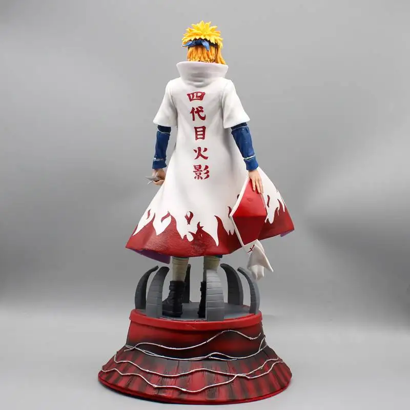 37cm NARUTO Namikaze Minato czwarte generacje Hokage figurka Anime Model peryferyjny ozdoba na biurko lalka kolekcje zabawek