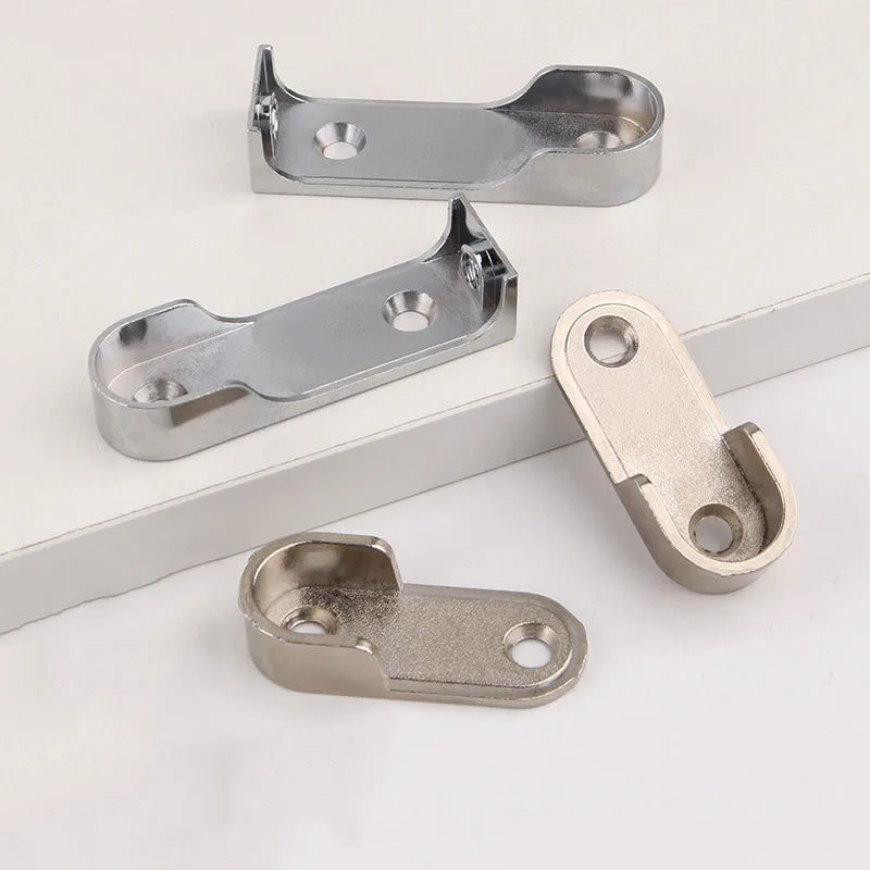 2 Pieces Closet Brackets Wardrobe Clothes Tube Support Closet Rod Pole End Bracket Thickening Holder Clothes Hanging Rod Support