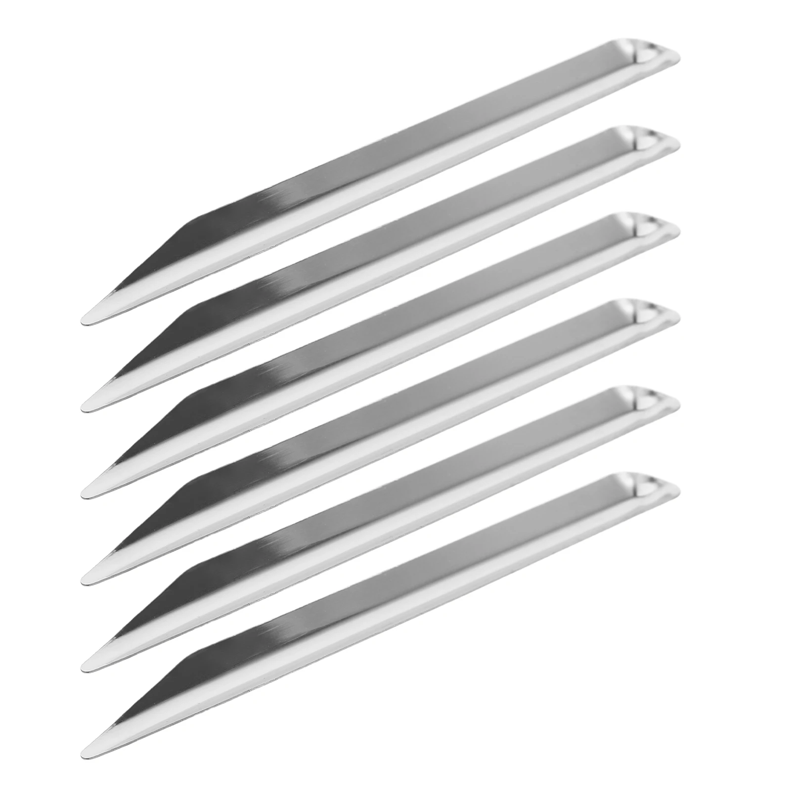 

6pcs Stainless Steel Lab Spatula Round Pointed Tip Metal Scoop For Mixing Sampling Laboratory Teaching Equipment Durable