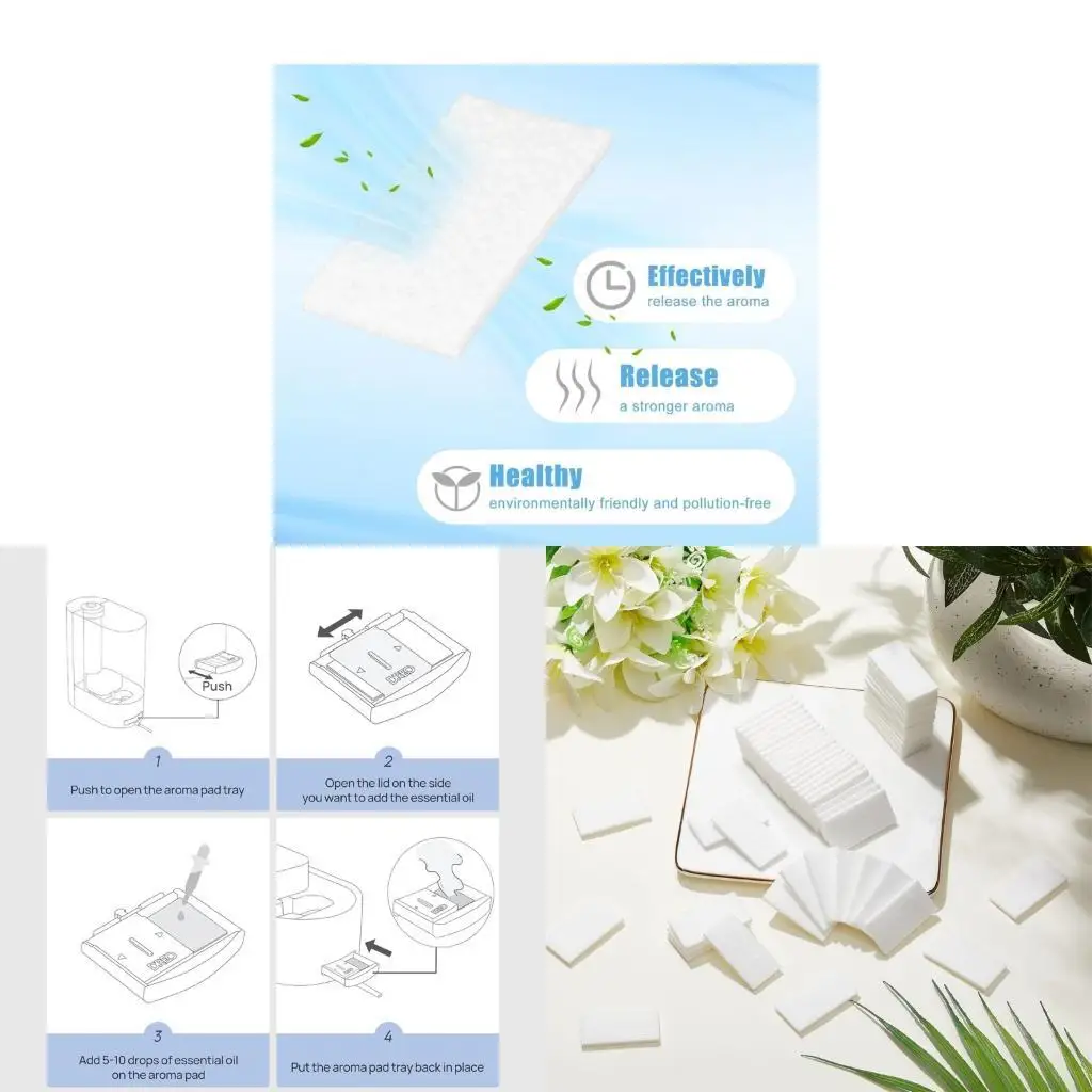 J6PE 60pcs Humidifiers Replacement Descaling Pad Rectangular Humidifier Aromas Pad for HM306 HM311 HM512S Part Enduring