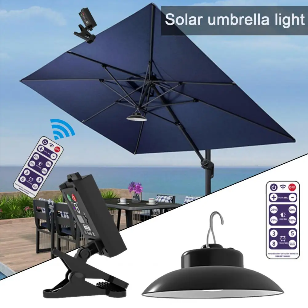 1 Set Solar-powered Umbrella Light Outdoor Garden LED Umbrella Light Waterproof Auto ON/OFF Solar Powered Patio Umbrella Lights