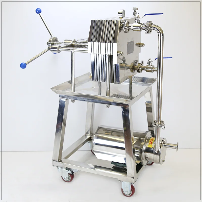 stainless steel sanitary food grade plate and frame wine beer filter