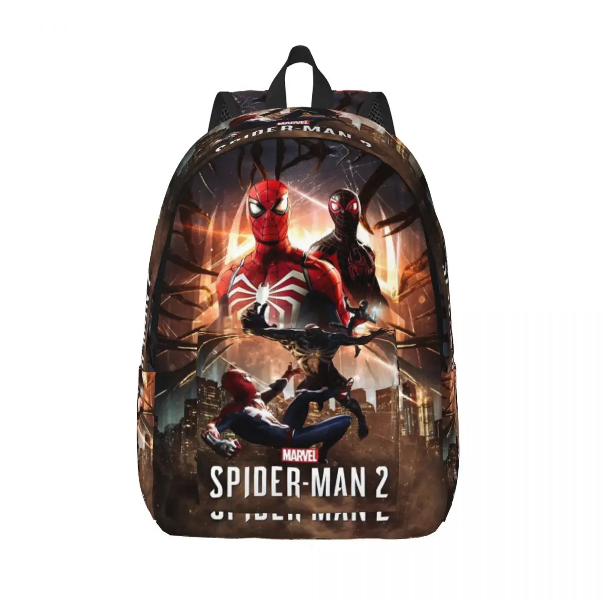 Spider-Man 2 Spider Man Backpack for Boy Girl Kids Student School Bookbag Daypack Preschool Primary Bag Travel