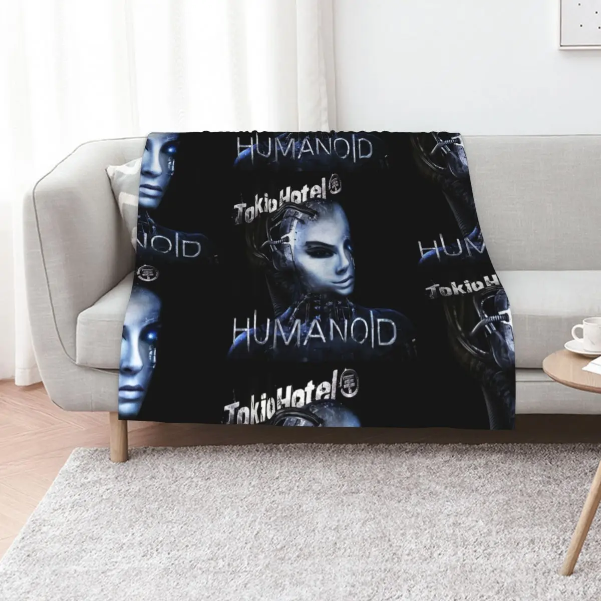 

tokio-hotel logo humanoid Throw Blanket christmas decoration Blankets Sofas Of Decoration Flannel halloween Blankets