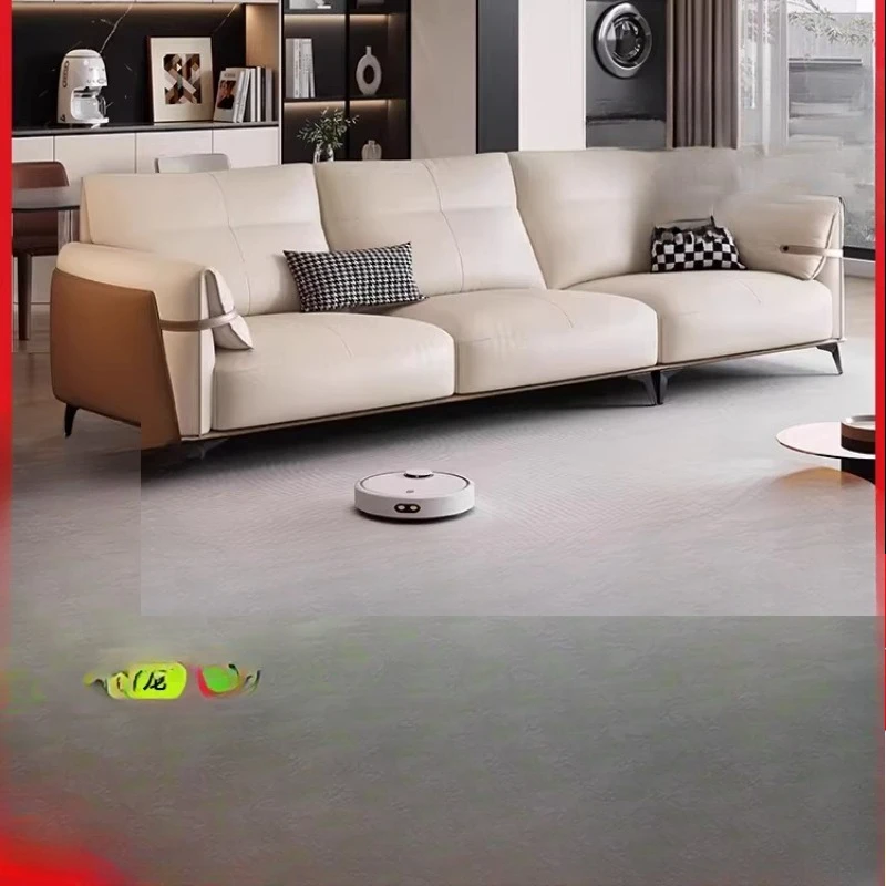 

Minimalist first-layer cowhide sofa, modern living room