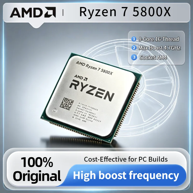 Procesador de Escritorio AMD Ryzen 7 5800X R7 5800X Pro Max, 8 Núcleos, 16 Subprocesos, 4.7GHz, Desbloqueado, Socket AM4, para Juegos, OEM