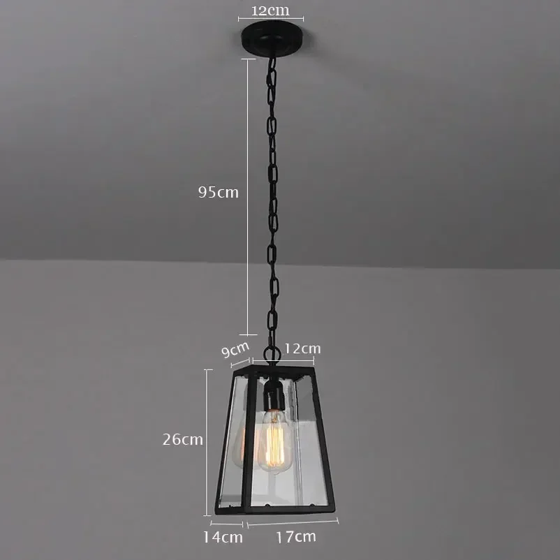 

Retro Loft Chain Pendant Lamp Dining Room Chandelier Corridor Aisle Pub Club Bar Office Cafe Light Vintage Hanging Lamp