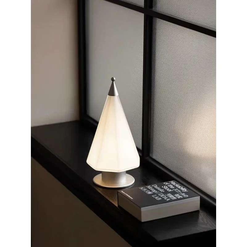

【2026】design dimming glass bedside light bedroom night light portable ambient light