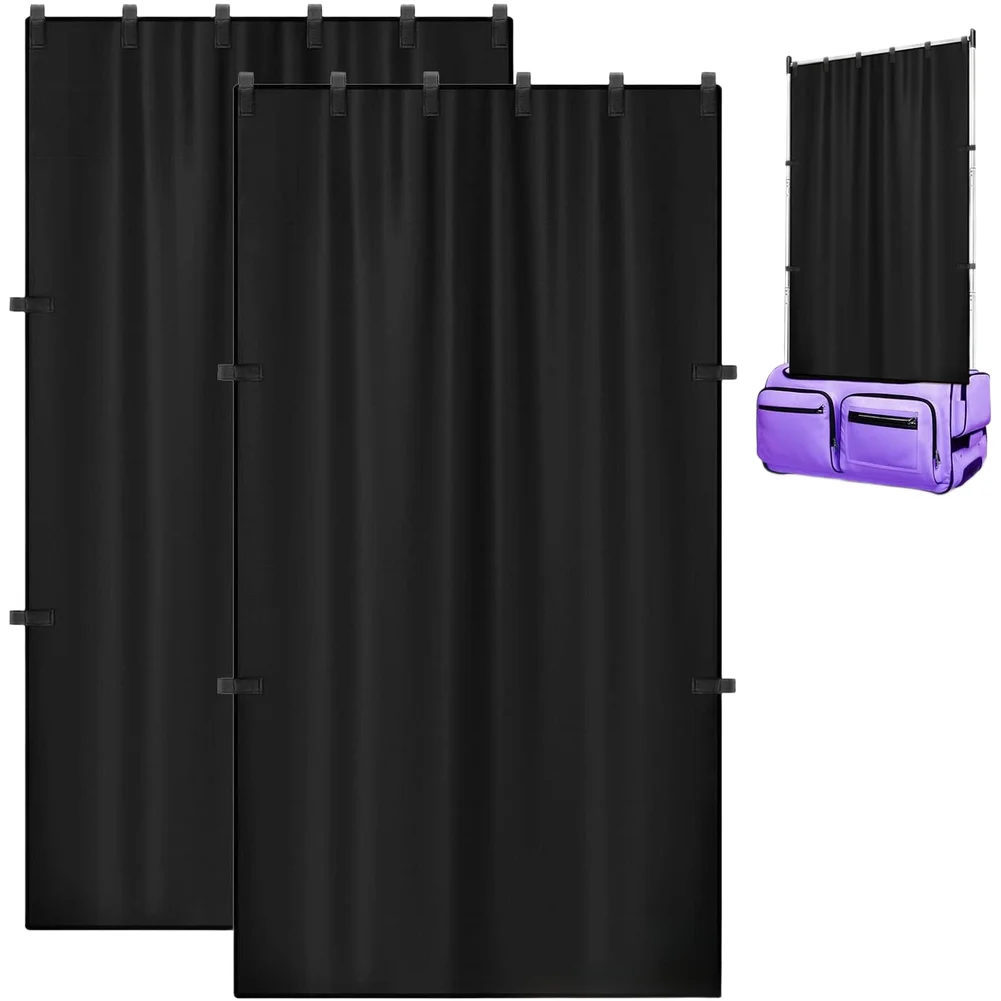 Portable Foldable Folding Screen Privacy Changing Room Screen Curtain Oxford Cloth Tool For Indoor Dance Studio 80x150cm