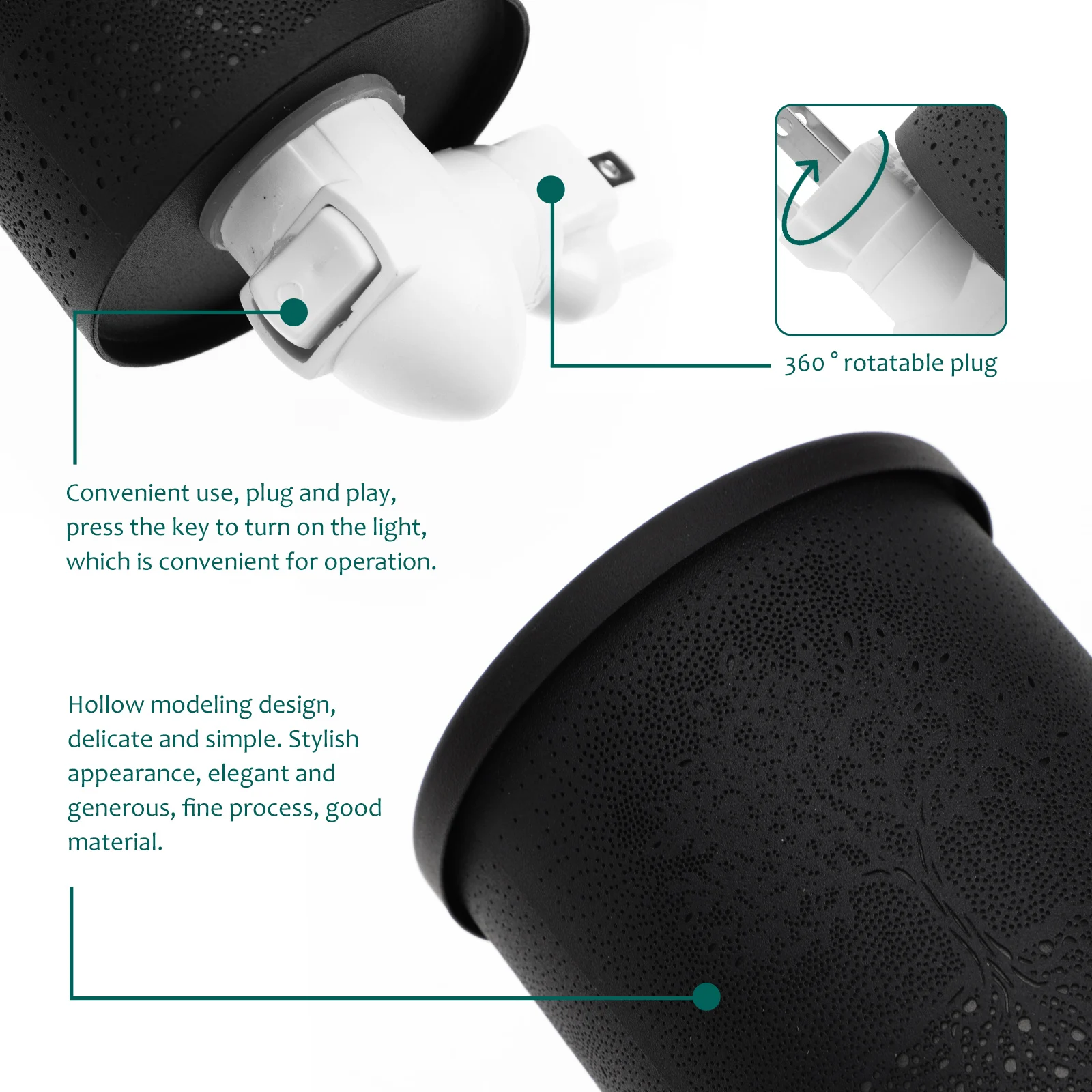 

Aromatherapy Night Light Wax Melting Warmer Electric Oil Burner Small Wall Plug Heater SPA Yoga Room Party Atmosphere Aroma