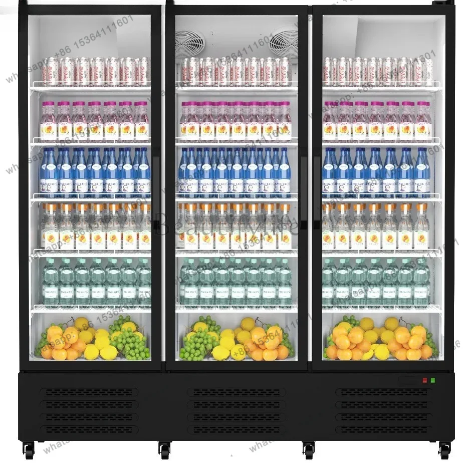 hot   Display cabinet Commercial dishes Beverage cake Refrigerator Freezer Double door First-class energy saving and large capac