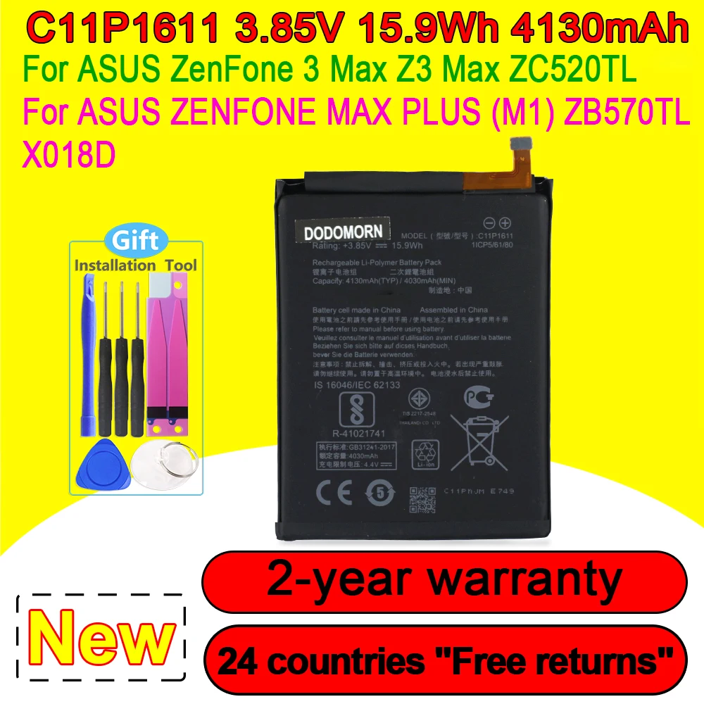 

C11P1611 Battery For ASUS Zenfone 3 Max Z3 MAX 4S /Pegasus Max Plus M1 ZB570TL ZC520TL PegASUS 3 X008 X008D Z01B Mobile Phone