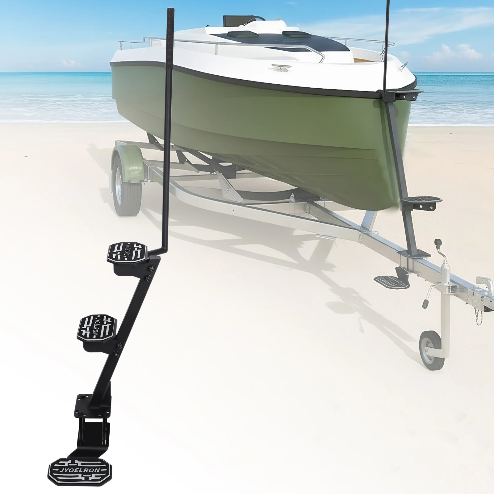 

Усиленная морская лодочная платформа с поручнями и противоскользящей защитой, грузоподъемность 450 фунтов, для причаливания и спуска лодок