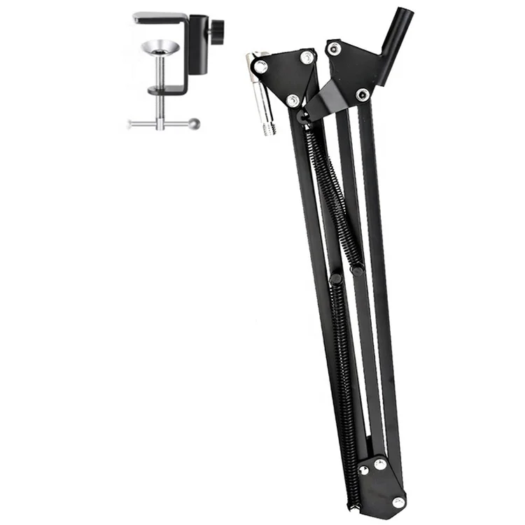 Professional Flexible Desktop Microphone Hanging Adjustable Boom Scissor Arm Stand for Podcast Streaming Youtube