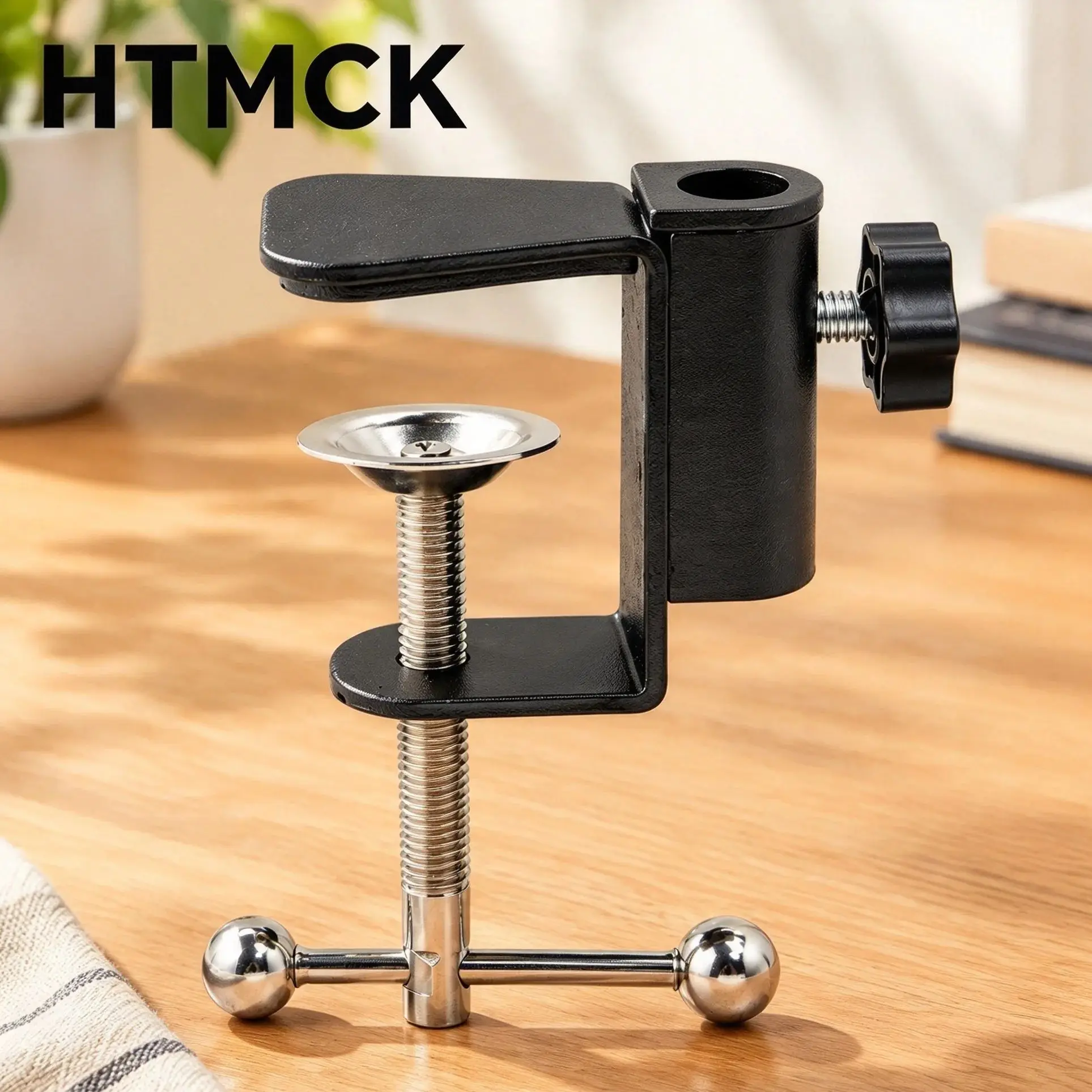 HTMCK 1Pc Heavy-Duty Desktop Mounting Clip Metal Plastic Microphone Desk Lamp Stand Practical Support for Office Home