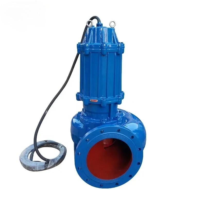 80mm 4kw 5.3HP 40m3/h 16m head Motor power discharge size  submersible pump for rain water