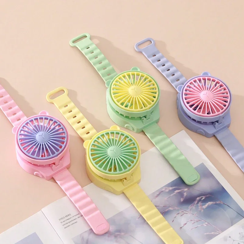 

Personalized and Creative Cartoon Watch Fan Portable Mini Fan Suitable for Outdoor Travel Office The Best Gift for Friends