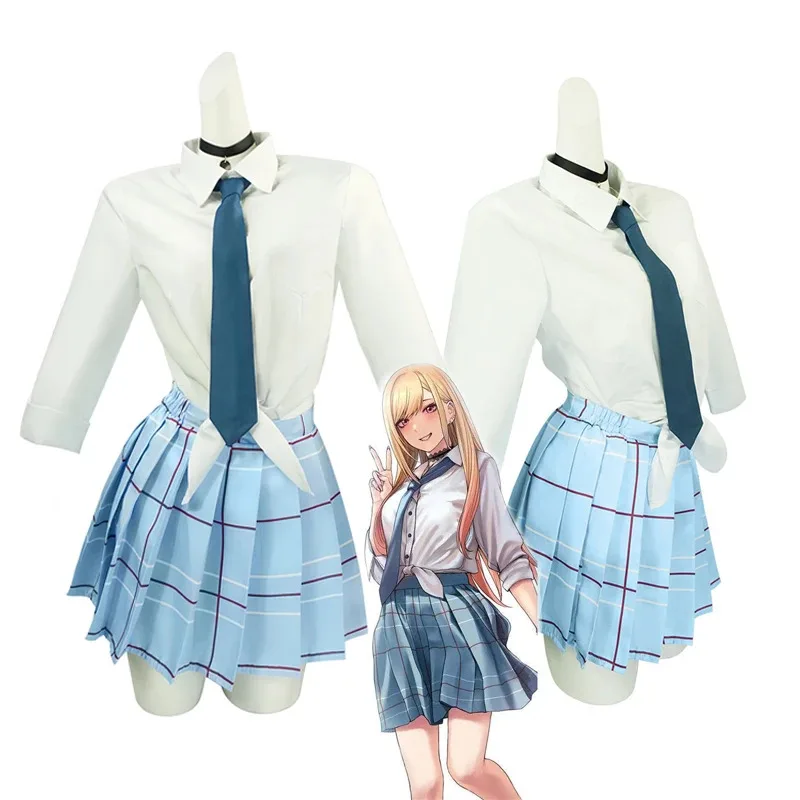 Kitagawa Marin Cosplay Anime My Dress Up Darling Kitagawa Marin Cosplay Costume Dresses Womens Japanese School Girl Uniform COS