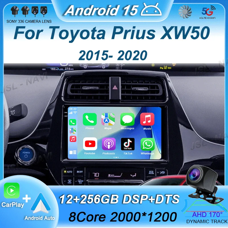 

Android 15 Car Radio GPS RDS For Toyota Prius XW50 2015 - 2020 Video Player 2 din 4G WIFI 360 Camera Multimedia Stereo Carplay