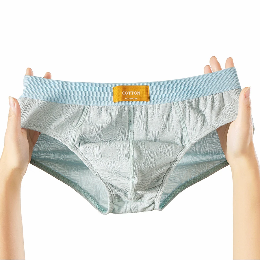 

Men Briefs Soft Underwear Mid Waist Cotton Underpants Male Comfortable Breathable Panties Sexy U Bulge Pouch Undies Homme Cuecas