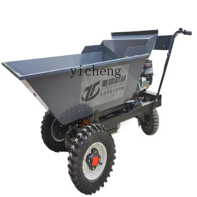 

Tqh Construction Site Gray Bucket Truck Construction Hand Push Dumptruck Breeding Brick Pulling Three-Wheel Truck