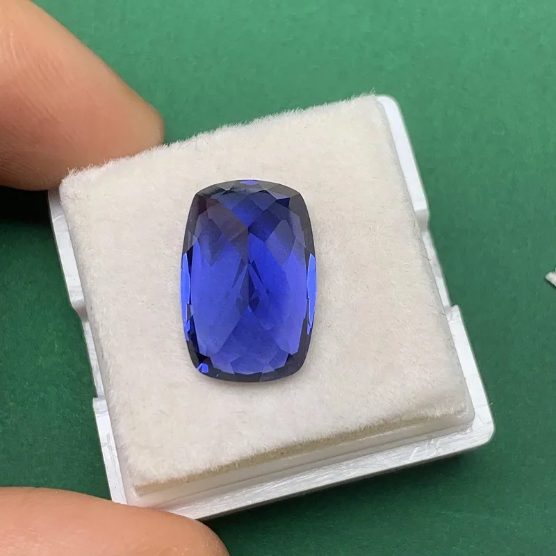 Imagem -06 - Ruif Única Boa Qualidade Royal Blue Almofada Lab Grown Safira 9.5x14.5 mm 9.95ct Gemstone para Fazer Jóias Finas