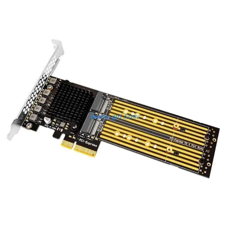 

C7AB Высокоскоростной PCIE до 4-порта NVME 2.0 Card Card PCIe 2.0 Adapter Card Acdender Poard для 2230 2242 2260 2280 22110