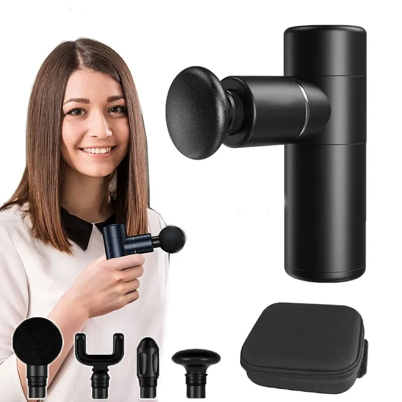Tragbare Massagepistole, Mini-Taschenmassagegerät, tiefe Muskelvibration, Linderung von Schmerzen, Entspannung, Fitness-Therapie für Körpermassage, Entspannung