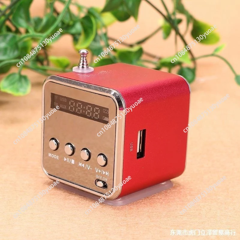 مكبر صوت بلوتوث صغير محمول مع شاشة راديو دفتر مشغل MP3 بطاقة الإدراج #2