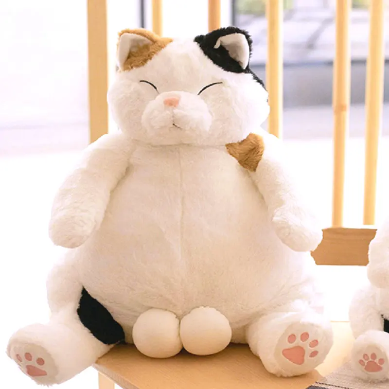 Swag Trick Big Balls Flower Cat Plush Toy Stuffed Japan Anime Figure Doll Lazy Fat Big Belly Cats Plushie For Boy Boyfriend Gift