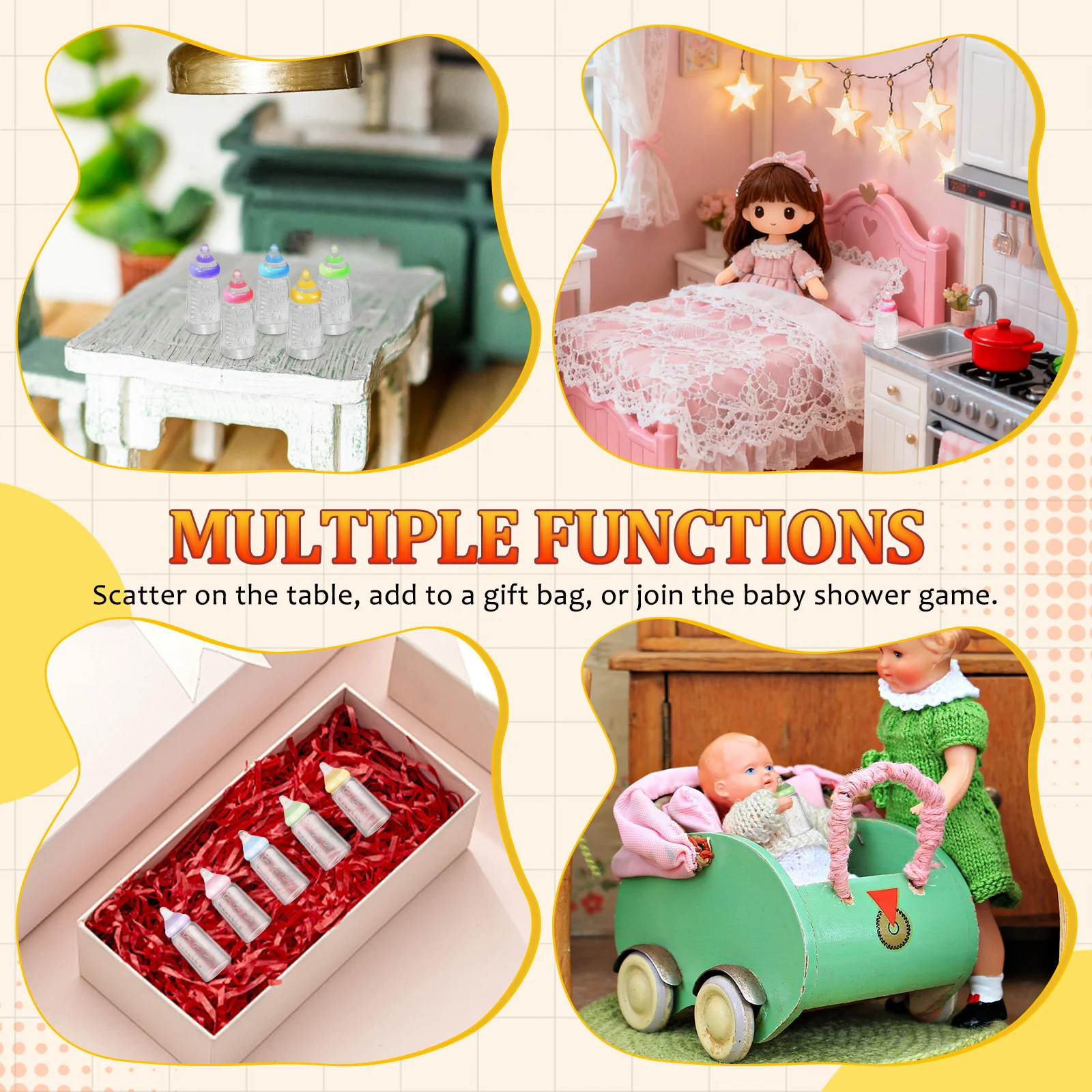 30 قطعة من الزجاجات المقلدة لحفلات استقبال المولود الجديد، مجموعة ديكور لزجاجة الأطفال، أفكار سلة هدايا فريدة من نوعها للأطفال الأولاد #2