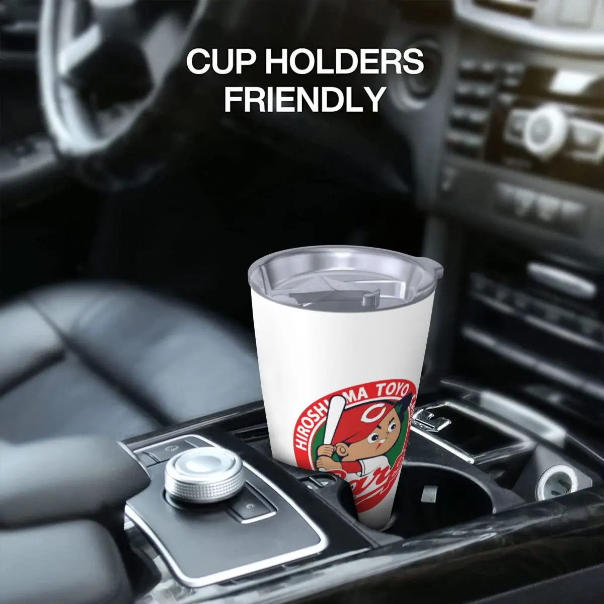 Hiroshima Toyo Carp Stainless Steel Tumbler Vacuum Insulated Mug Thermal Cold Bottle Straw With Lid 20oz view 4