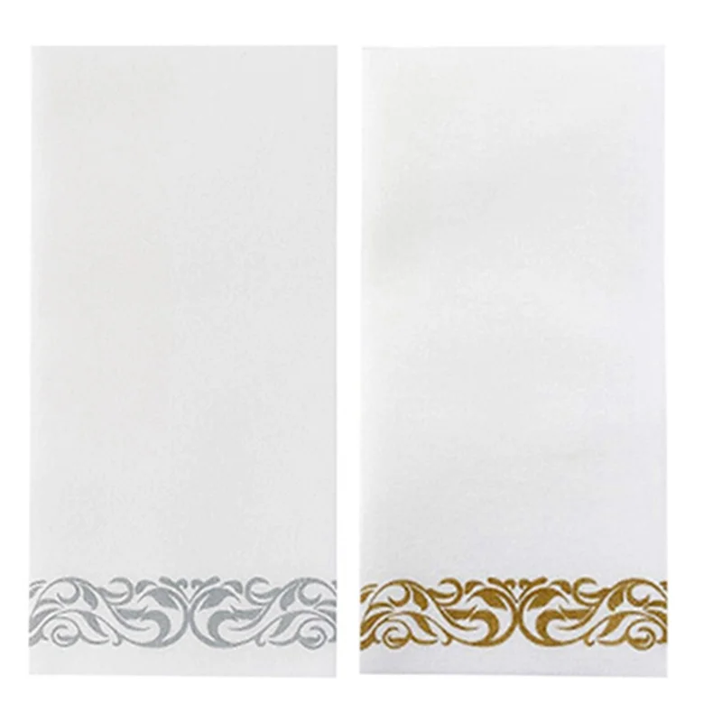 AA20-200Pcs Disposable Hand Towels Paper Napkin Bathroom Weddings Party Hotel Napkins Paper Soft And Absorbent Airlaid Paper