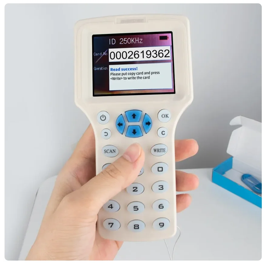 10 Frequency NFC Smart Card Reader Writer Duplicator 125K 13.56MHz RFID Copier USB Fob Programmer Copy Encrypted Key Replicator