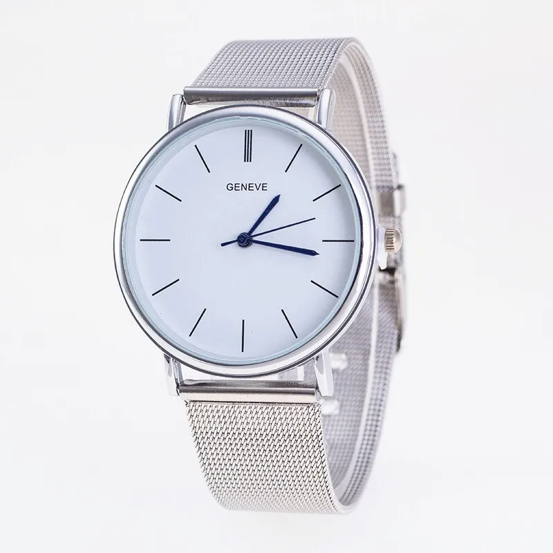 Ultra-Thin Stainless Steel Mesh Bracelet Watch Simple Classic Men's and Women's Watch Business Casual Watch