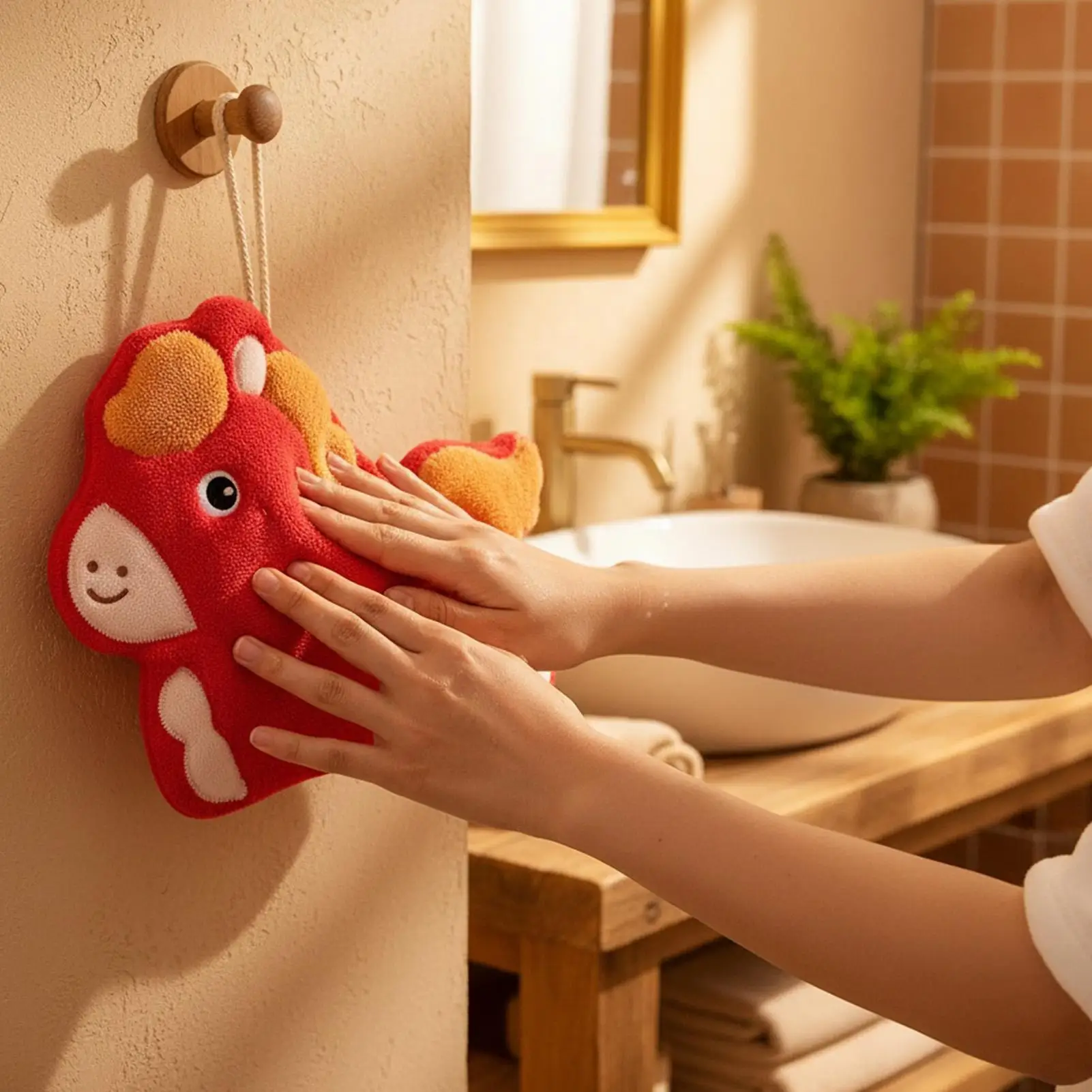 Hand Towel New Year 2026 Hand Towel Absorbent Hanging Towel For Wiping Hands Festival Hand Towel Bathroom Wipe Water Hand Towel