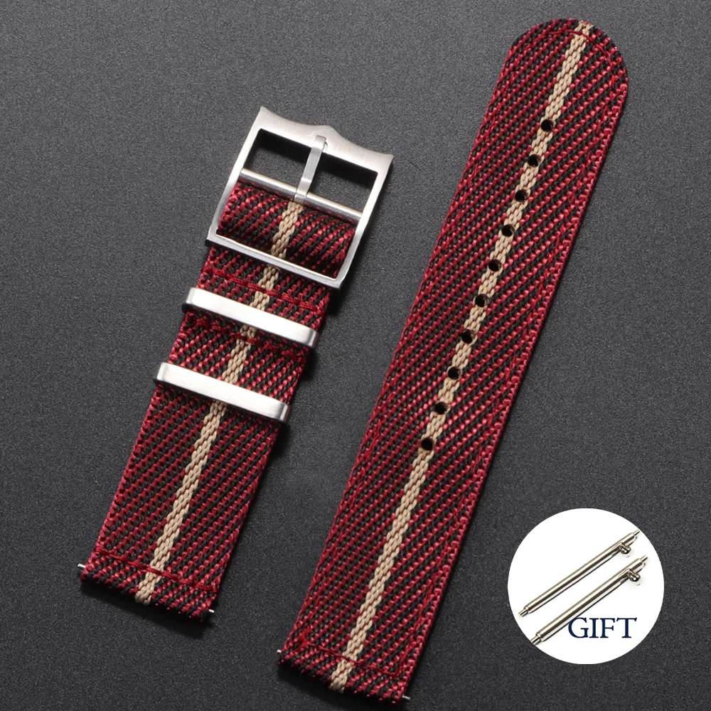 20 22 mm Nylonarmband für Tudor für Omega Uhrenarmband, gewebtes Canvas-Stoffband für Seiko Herren, Militär-Sport-Schnellverschluss-Armband