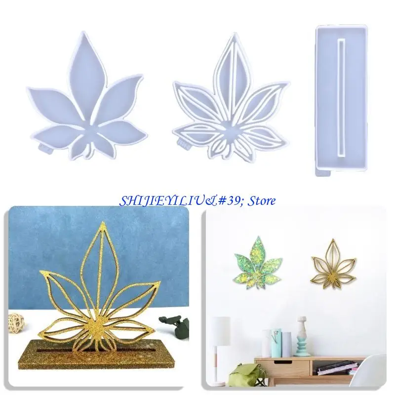 E21F Maple Resin Mold,Resin Casting Silicone Mold for DIY Home Table Decoration