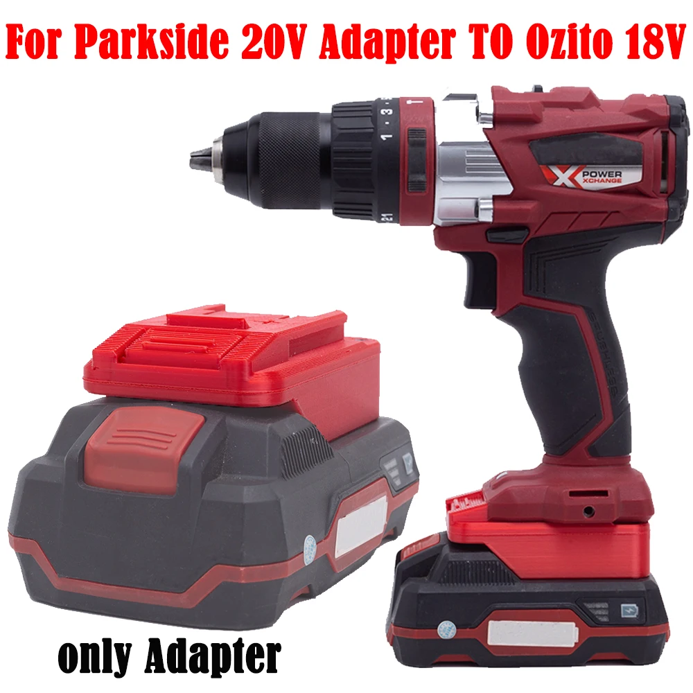 Adaptador de Bateria para Parkside Adaptador de Bateria Lipo X20v Compatível com Ozito Power X-change Ferramentas 18v Não Incluem Ferramentas e Bateria