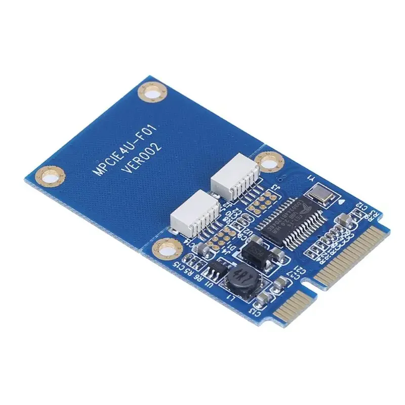 Mini PCI-E to Dual USB Adapter PCIe to 5 Pin 2 Ports USB2.0