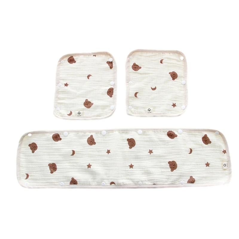 

652F Pram Safety Belt Armrest Cushion Stroller Comfort Cotton Pad Shoulder Strap Handrail Pad for Kids Accessory