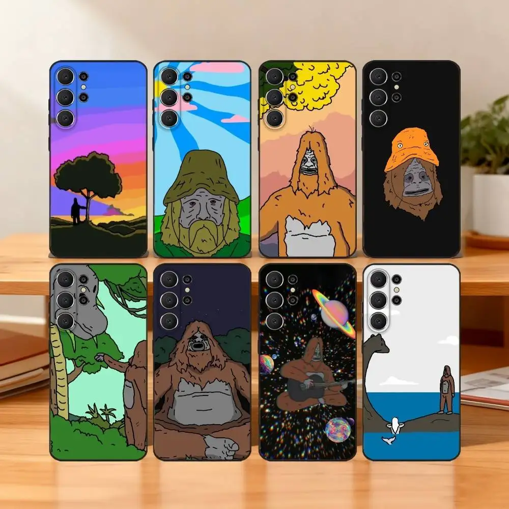

TBLS Sassy The S-Sasquatch Phone Case For Samsung S25,24,23,22,30,21,10,9,Ultra,Plus,Lite,FE Soft Black Case