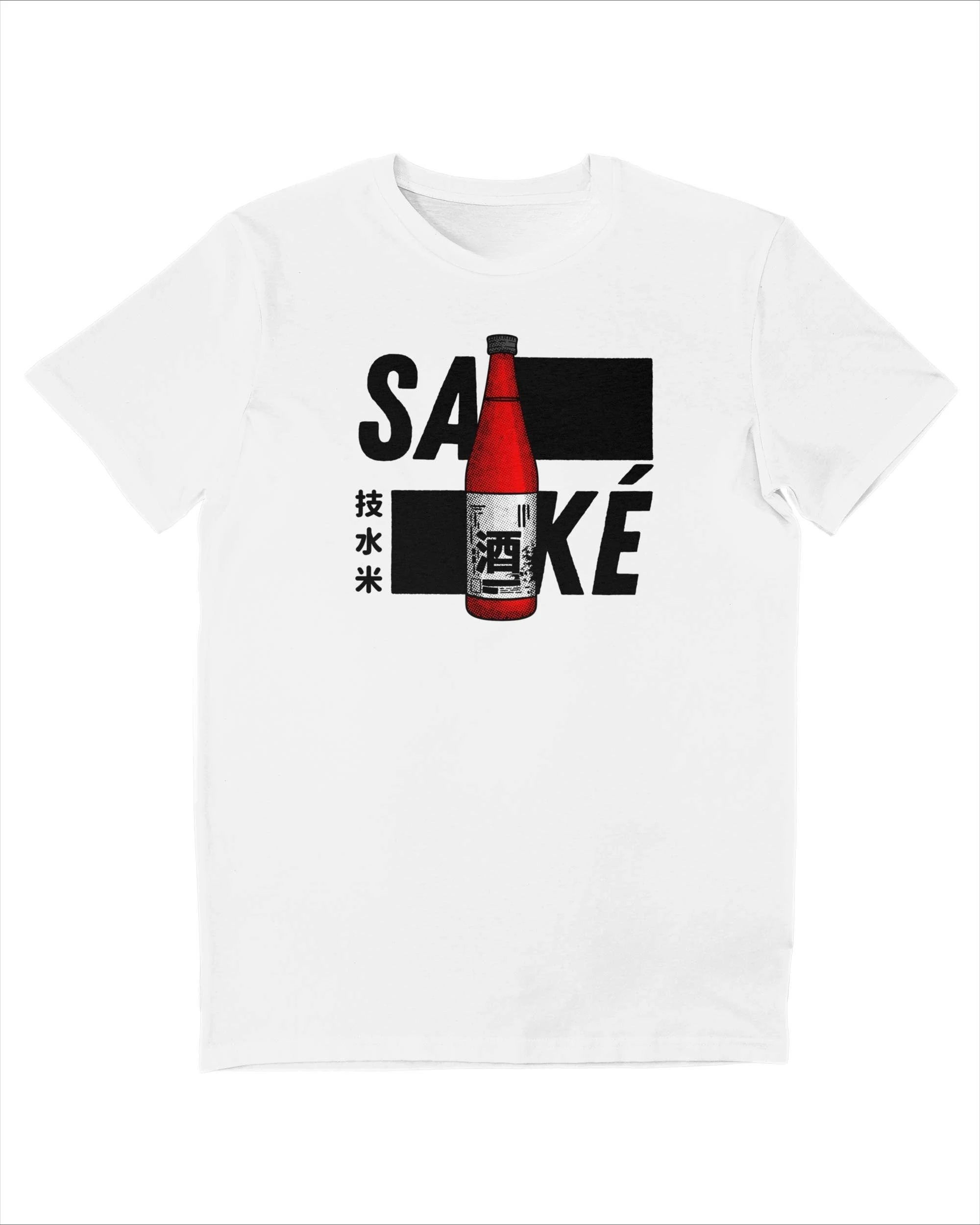 

Dessin Japonais Bouteille Alcool Graphic Printing Summer Luxury Brand Cotton Men's and Women's T-Shirts Short Sleeves Street