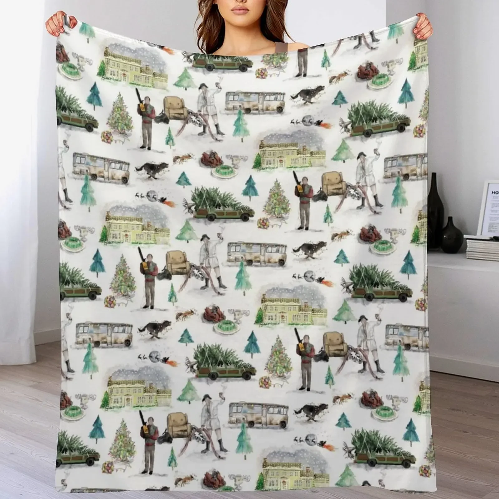 

Lampoons Christmas Throw Blanket Plaid on the sofa Luxury Throw For Baby Blankets For Baby Blankets