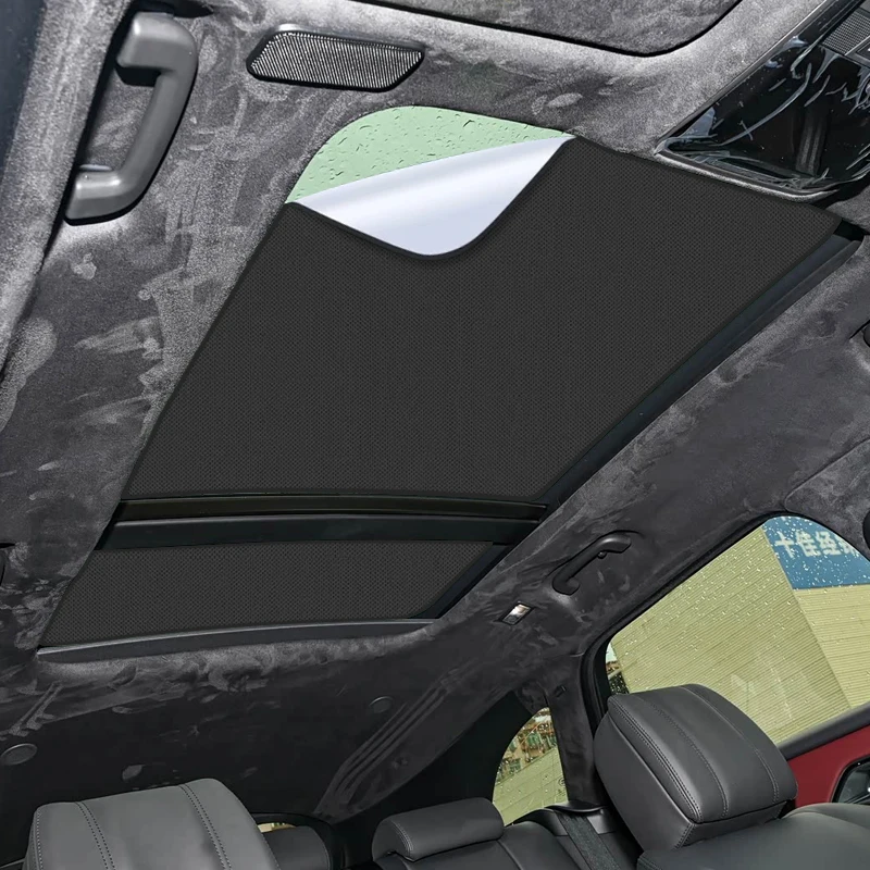 Car Suede Fabric For LAND ROVER RANGE ROVER VELAR 2017-2026 Electrostatic Adsorption Sunroof Sunshade Heat Insulation Skylight
